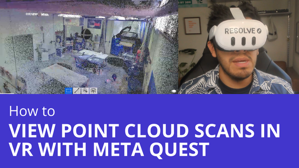 Reviewing point clouds in VR with Meta Quest and Resolve